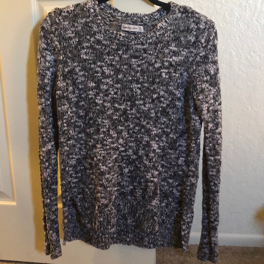 Gray marbled sweater